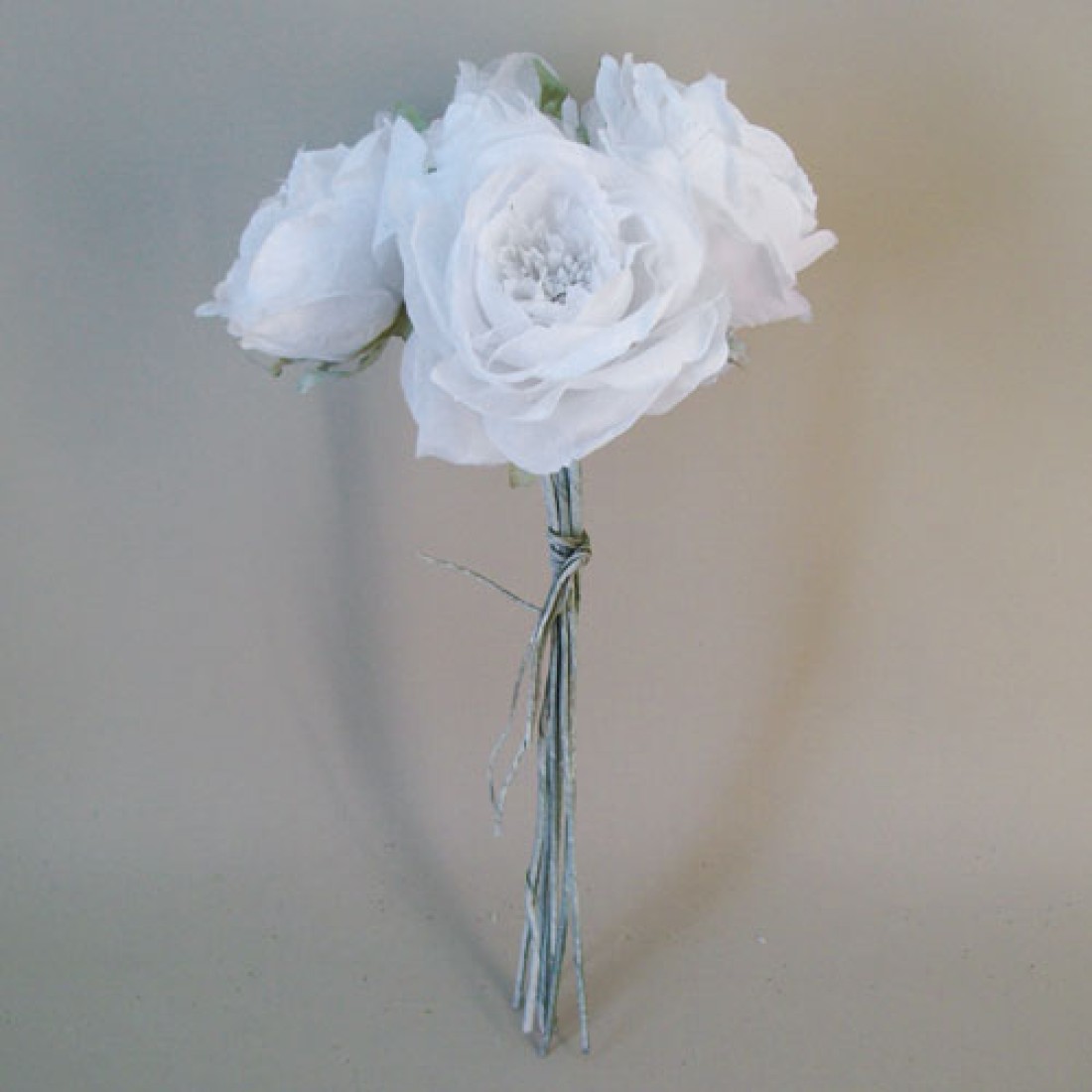 Vintage Artificial Roses Bouquet White 32cm Artificial Flowers